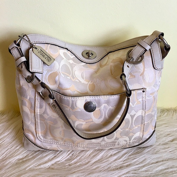 Coach Handbags - White Coach Shoulder Bag